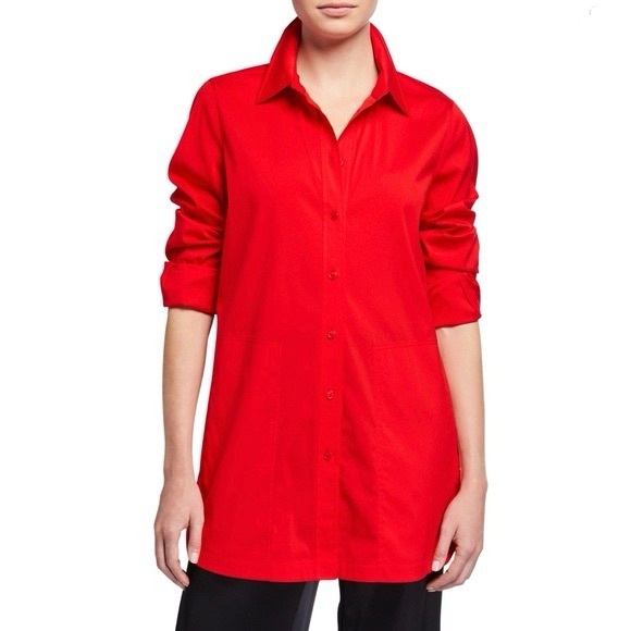 Lafayette 148 New York Michelle Long Sleeve Top - Picture 14 of 14